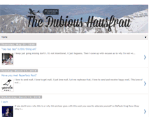 Tablet Screenshot of dubioushausfrau.com